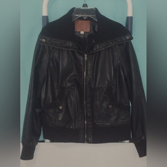 Miss London Faux Leather Jacket - Picture 2 of 6